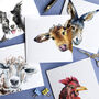Farmyard Collection Pack Of Five Blank Greeting Cards, thumbnail 5 of 8