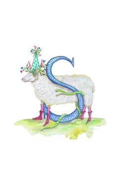 L Is For Llama Alphabet Art Print, 9 of 12