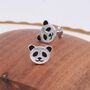 Sterling Silver Panda Bear Stud Earrings, thumbnail 3 of 12