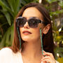 Sofia Turquoise Marbled Acrylic Glasses Chain, thumbnail 3 of 5