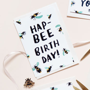 'Hapbee Birthday' Birthday Card, 2 of 4