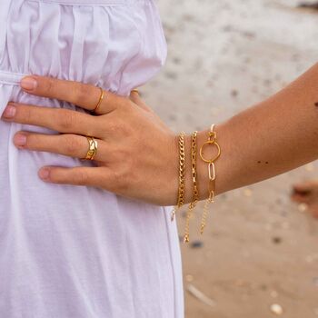 Contrast Chain Bracelet With Infinity Charm, 2 of 5