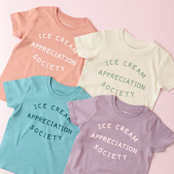 'Ice Cream Appreciation Society' Kid's Lavender T Shirt, 7 of 7