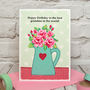 'Jug Of Roses' Personalised Birthday Card, thumbnail 2 of 5