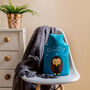 Owl Personalised Glow In Dark Hot Water Bottle Cover, thumbnail 2 of 3