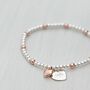 18ct Rose Gold Plated Two Tone Personalised Bracelet, thumbnail 4 of 6