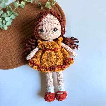 Handmade Crochet Doll, Knit Doll, Gift For Kids, 3 of 12