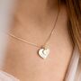 Sterling Silver Mother Of Pearl Double Heart Necklace, thumbnail 2 of 12