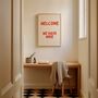 Welcome We Have Wine Wall Print | Red And Cream | Art Print, thumbnail 1 of 4