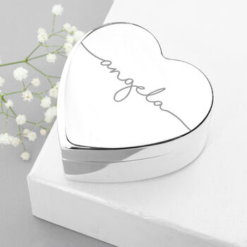 Personalised Heart Jewellery Box, 4 of 6