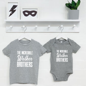 The Incredible… Brothers. Personalised Sibling T Shirts, 4 of 6