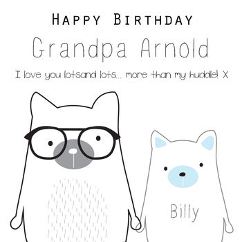 Birthday Bear Grandpa Greeting Card, 4 of 4
