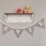 Bunting Personalised Luxury Grey And Pink New Baby Girl, thumbnail 11 of 11