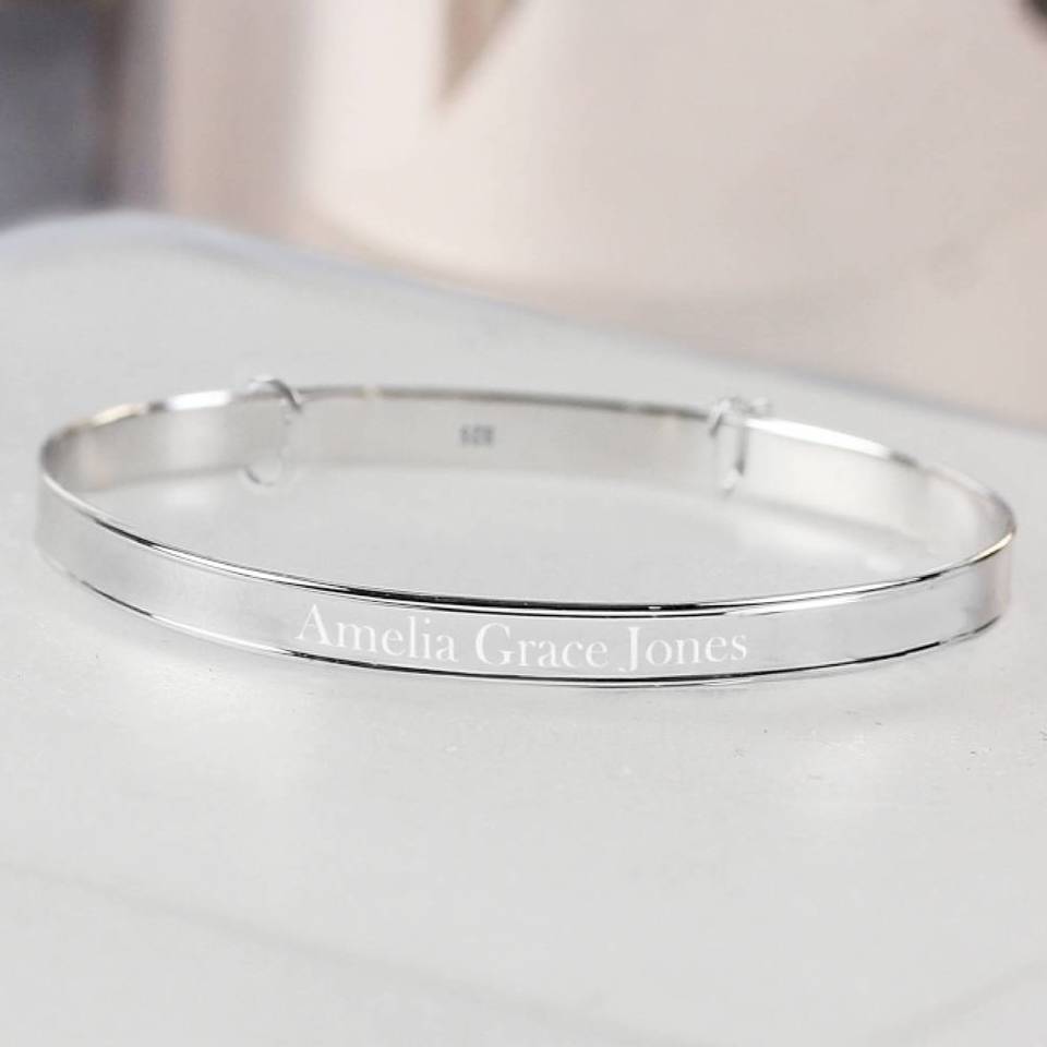 Personalised Christening Bangle By Alice Frederick