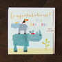 Gold Foiled Baby Boy Rhinos Card, thumbnail 2 of 5