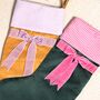 Two Tone Velvet Bow Stocking, thumbnail 3 of 7