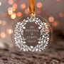 First Christmas Engaged Hanging Tree Ornament Bauble, thumbnail 4 of 6