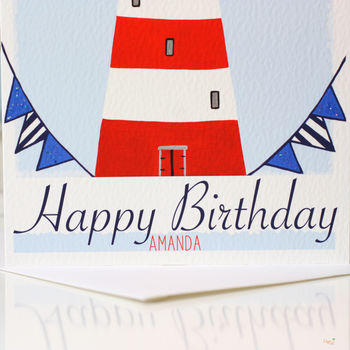 Personalised Lighthouse Family Birthday Card, 4 of 9