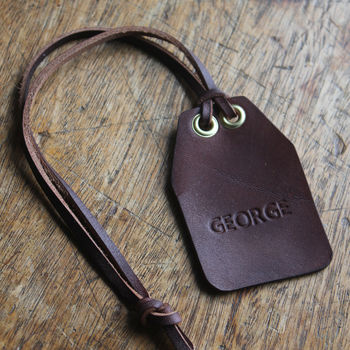 Personalised Leather Luggage Tag, 4 of 7