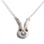 Red Eyed Bunny Rabbit Head Necklace, thumbnail 2 of 6
