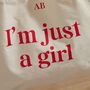 Personalised Customisable Slogan Cotton Tote Bag In Red, thumbnail 2 of 3