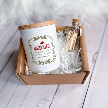 Funny Secret Santa Gift Candle Unscented For Budget Friendly Fun, 2 of 5