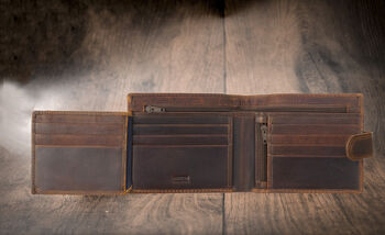 Personalised Luxury Brown Men's Leather Wallet Rfid, 5 of 7