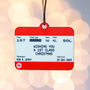 Personalised Train Ticket Christmas Tree Decoration, thumbnail 5 of 7