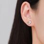 Sterling Silver Enamel Snail Stud Earrings, thumbnail 2 of 12