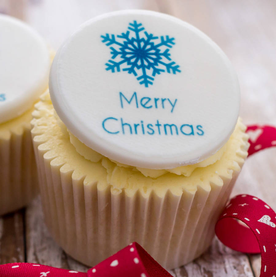merry christmas cupcake decorations by just bake
