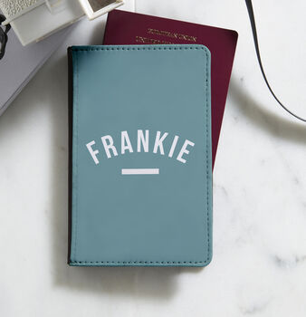 Teal Personalised Passport Cover, 2 of 3