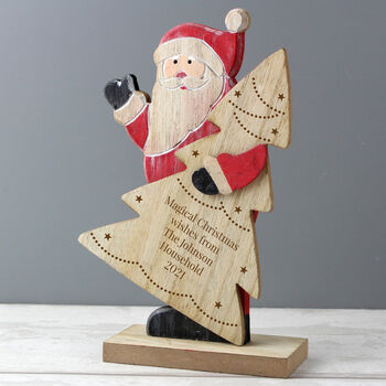 Personalised Santa Wooden Decoration, 2 of 4