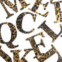 Leopard Print Iron On Applique Letters And Numbers, thumbnail 2 of 6