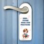 Personalised Music Child Blue Door Hanger, thumbnail 1 of 2