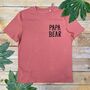 Papa Bear Pocket, Handprinted T Shirt, thumbnail 2 of 6