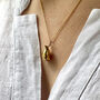 Fat Penguin Pendant Necklace Gold Vermeil, thumbnail 1 of 7