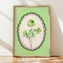 Sweet Pea Art Print Green, thumbnail 1 of 5