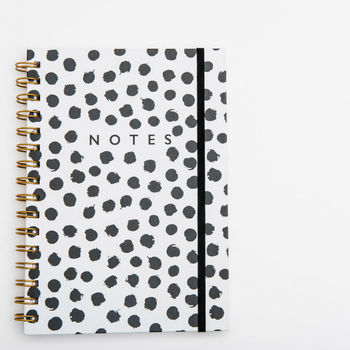 Hardback Black Spotty Notebook, 2 of 3