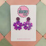 Chunky Petal Flower Earrings / Floral Jewellery / Bold Birthday Gift For Her, thumbnail 1 of 9
