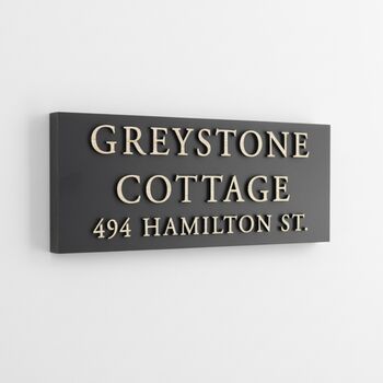 Personalised House Sign With Wood Effect Lettering, 10 of 10