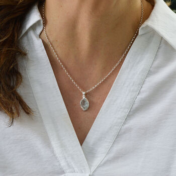 Natural Aquamarine Pendant Necklace, 2 of 3
