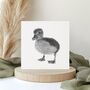 Naos The Duckling Wildlife Greeting Card, thumbnail 1 of 9