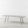 Prince White Stainless Steel Legs Dining Table, thumbnail 1 of 5