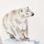 Cool Polar Bear Hand Painted Birthday Card, thumbnail 3 of 3