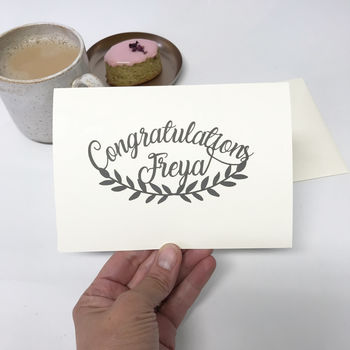Personalised Papercut Congratulation Card, 2 of 9