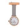 Rose Gold, Grey Roman Numeral Leather Fob Nurse Watch, thumbnail 4 of 4