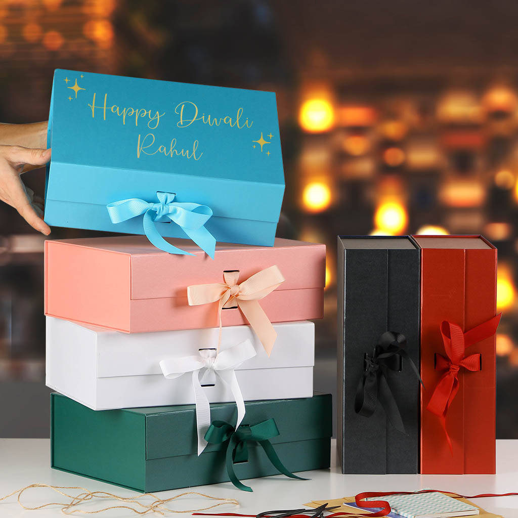 Luxury Personalised A4 Diwali Gift Box By Dibor