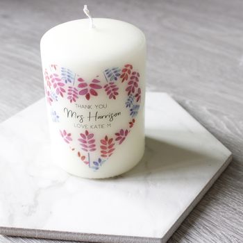 Personalised Teacher Thank You Candle Gift, 10 of 10