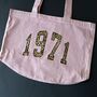 Personalised Varsity Leopard Year Vintage Tote Bag, thumbnail 5 of 9