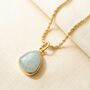 Statement Aquamarine March Birthstone Rope Necklace, thumbnail 1 of 3
